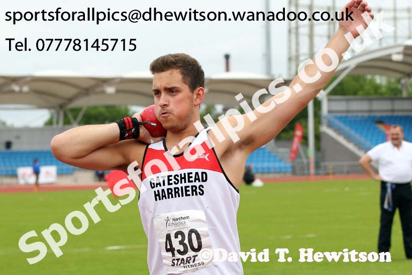Mens  under-20s shot putt, Northern Senior and Under-20s Track and Field Champs., Manchester. Photo: David T. Hewitson/Sports for All Pics